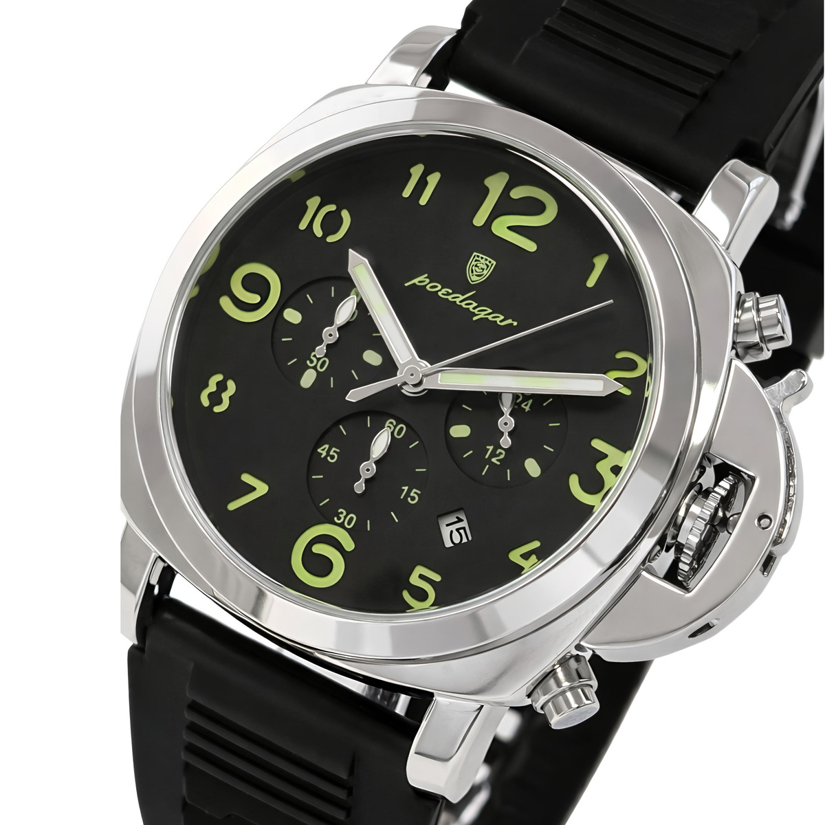 Купити Poedagar Luminious Rubber Black, 2 ремінці