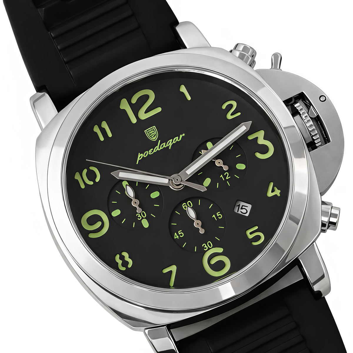 Купити Poedagar Luminious Rubber Black, 2 ремінці