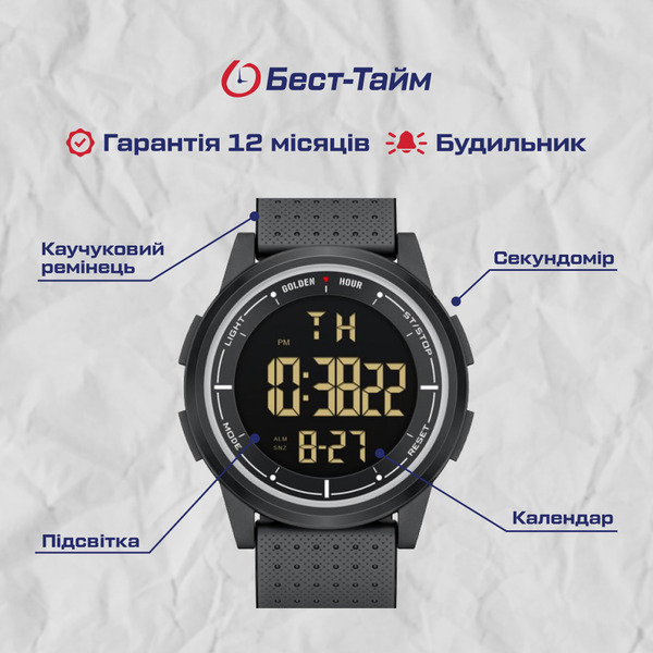 Купити GoldenHour Water Metal Black, 2 ремінці