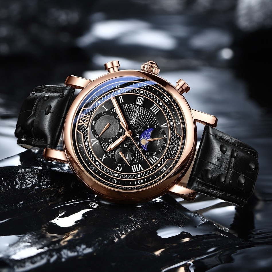 Купити Chenxi Patek Steel Black, 2 ремінці