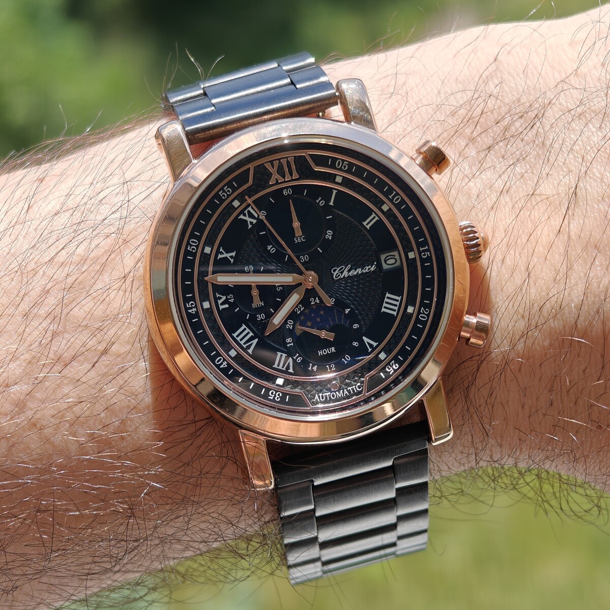 Купити Chenxi Patek Steel Black, 2 ремінці