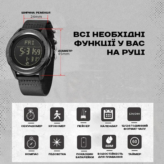 Купити North Edge Nexus Iron з компасом, 2 ремінці