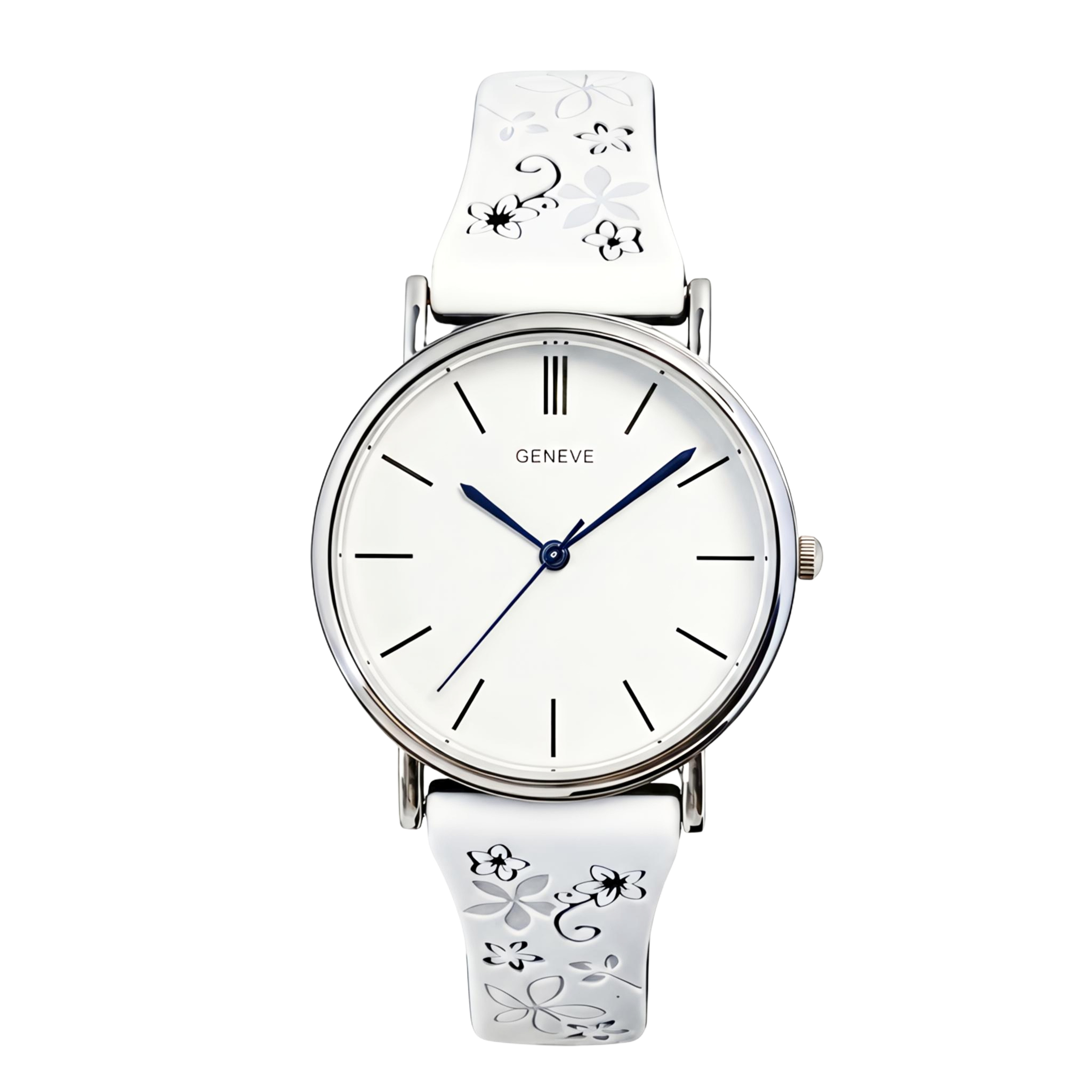 Купити Geneva Steel Silver Miss Flower, 2 ремінці