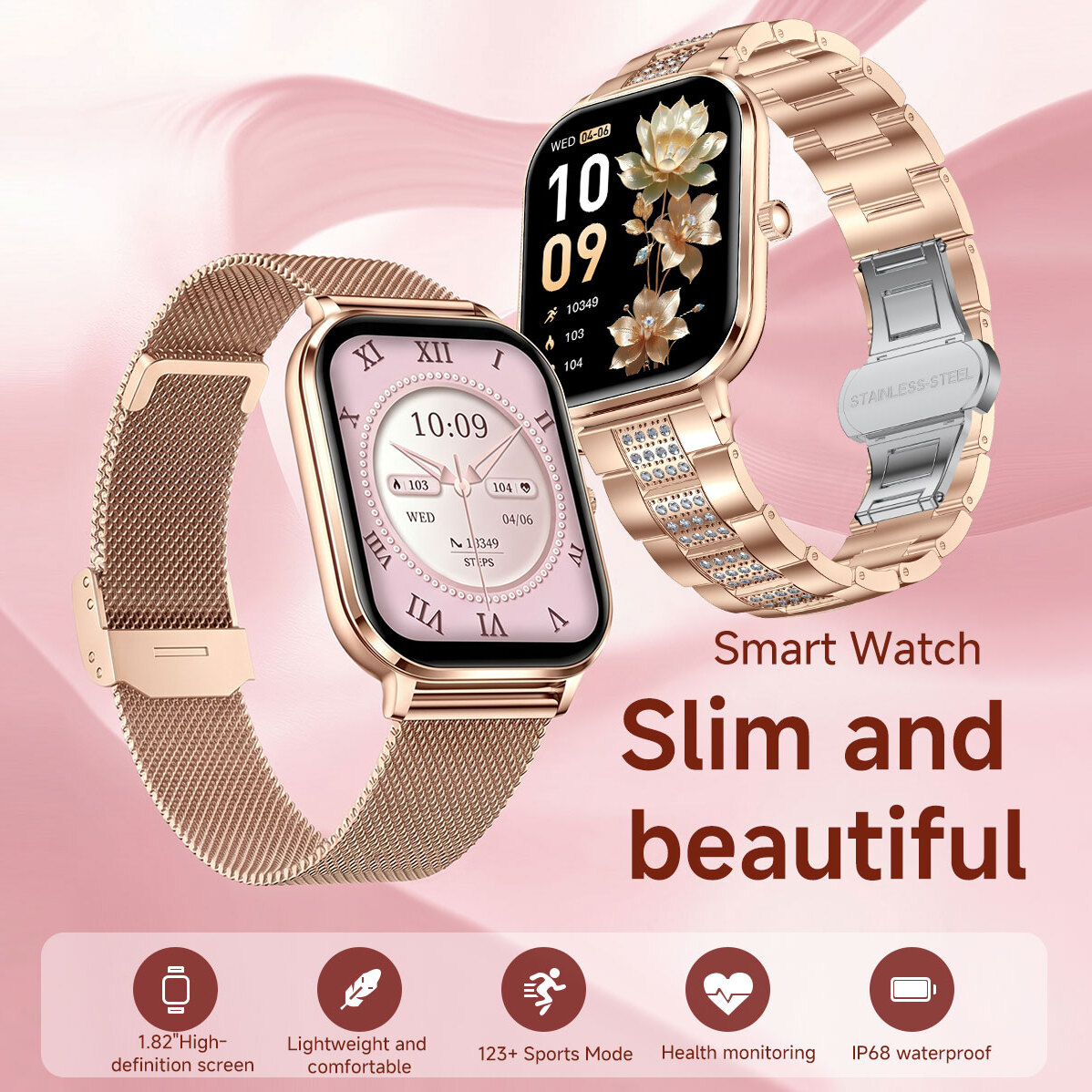 Купити Smart Verona Steel Gold, 2 ремінці