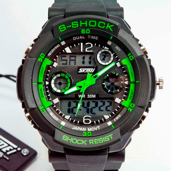 Купити Skmei S-Shock Green 0931