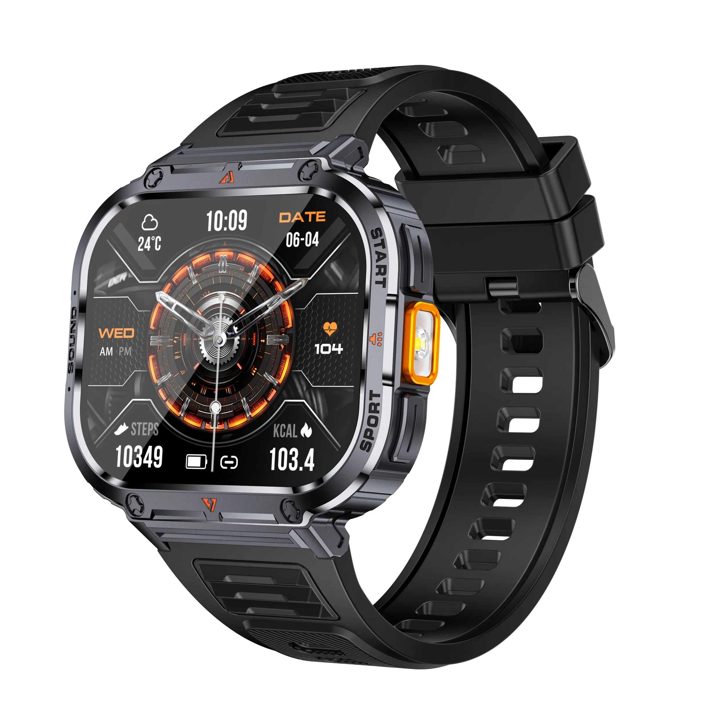Купити Чоловічий розумний годинник Modfit Carbon Blade Black з функцією дзвінків та захистом IP68