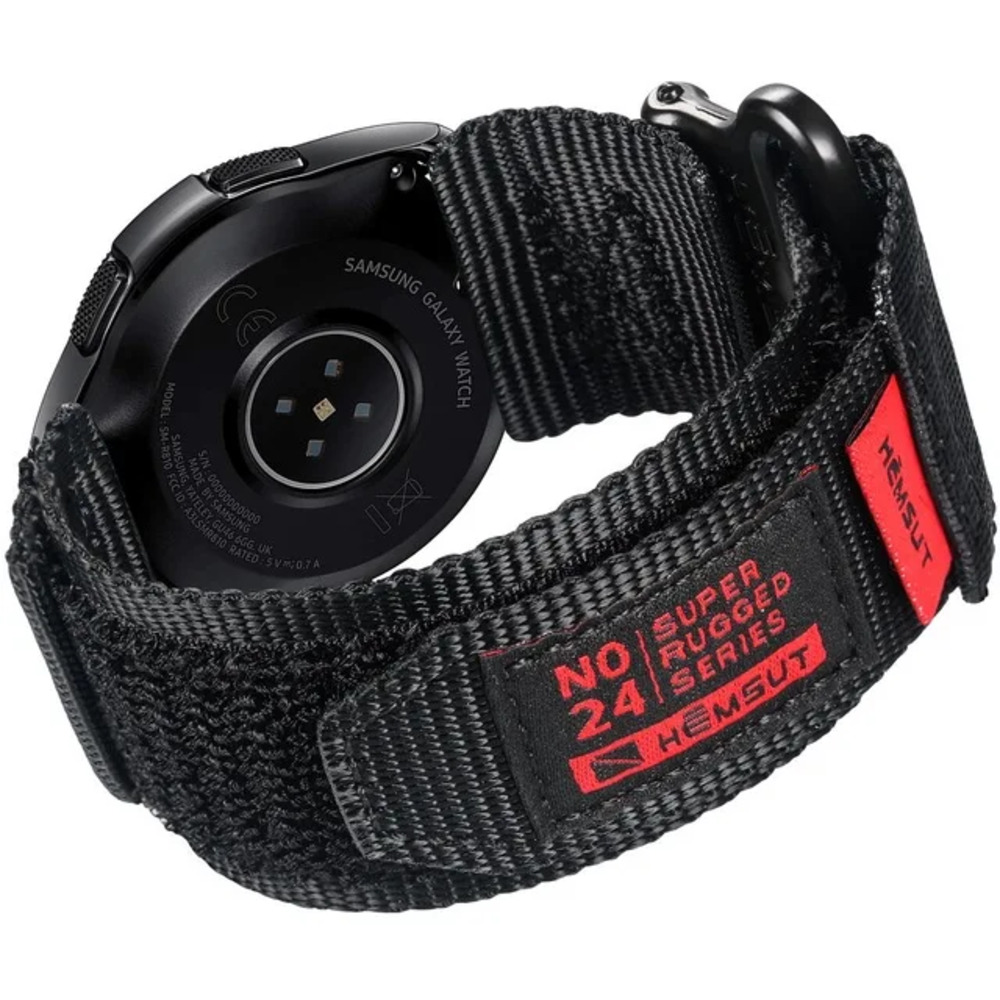 Ремінець Hemsut HGA121 Super Strong Nylon Black 20 mm — нейлоновий браслет підвищеної міцності