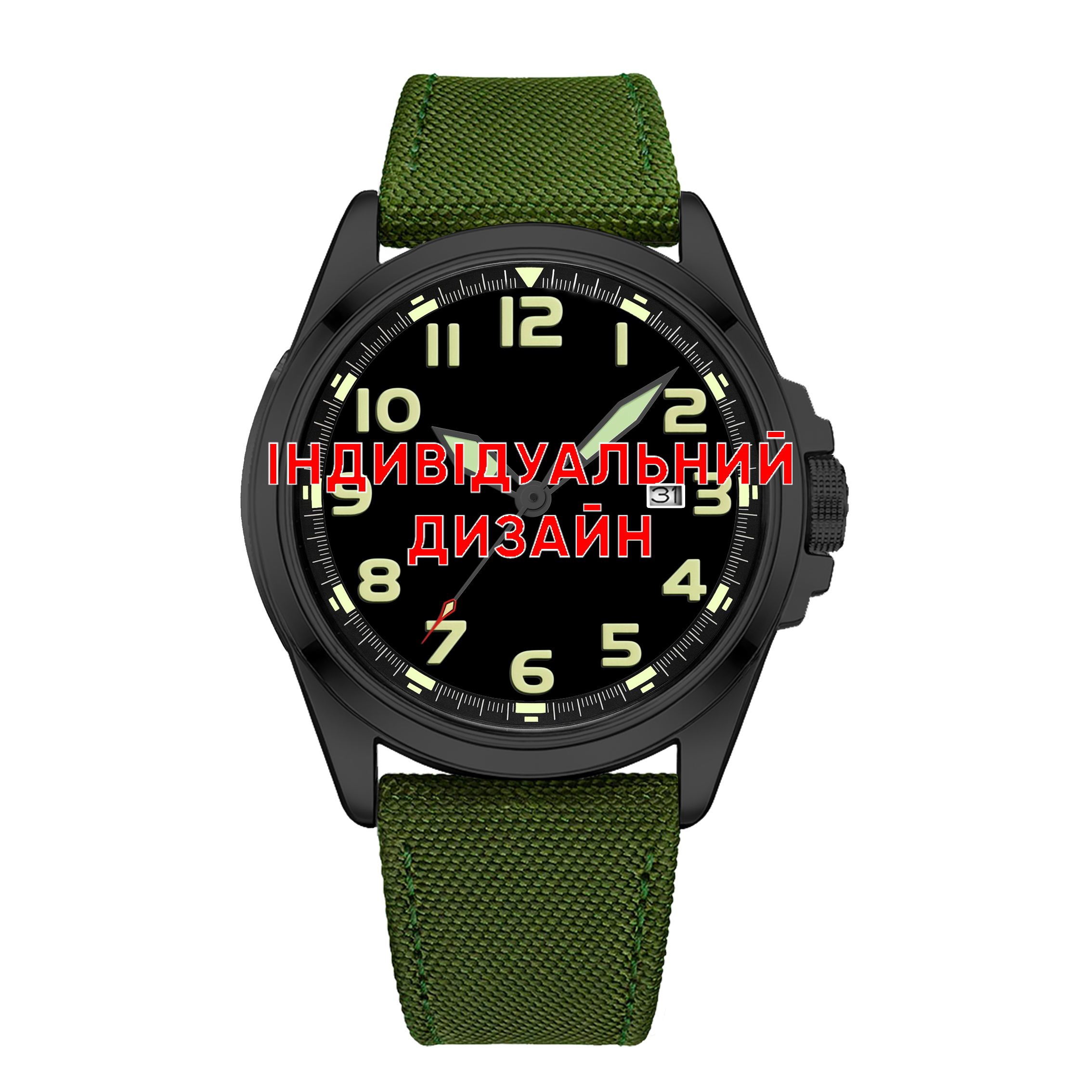 Купити Чоловічий механічний годинник Awarder 040 Army Green-Black з сапфіровим склом та автопідзаводом