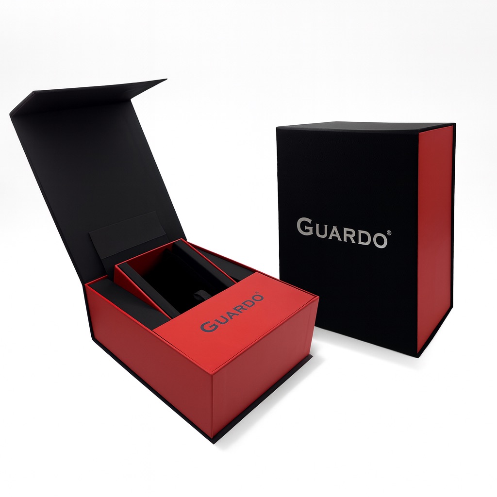 Купити Подарункова коробка для годинника Guardo Червона-Чорна (1160-0121) фірмовий футляр