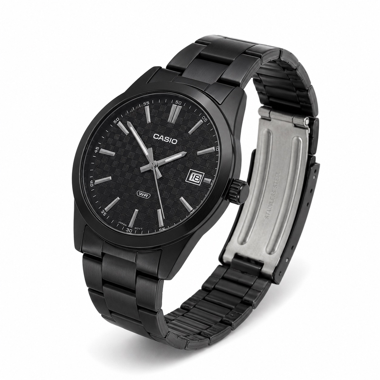 Купити Чоловічий годинник Casio MTP-VD03B-1A — Класичний сталевий годинник з мінеральним склом та датою