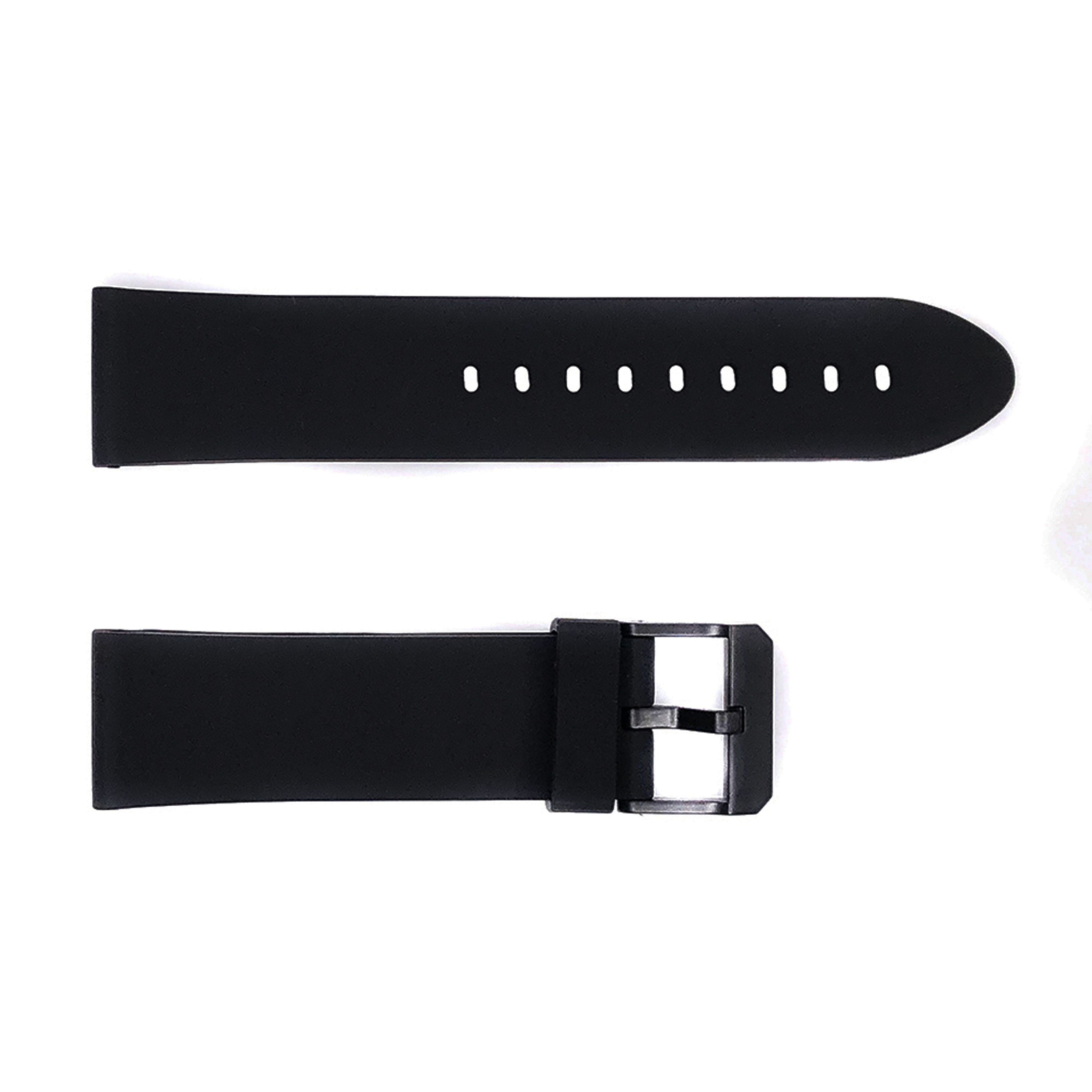 Ремінець для годинника Skmei 1257BK Black чорний силіконовий 24 мм (1051-1400)
