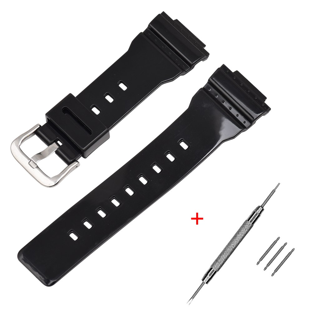 Ремінець для годинника Casio BA-110 Black BK чорний каучуковий, ширина 14 мм (1051-1409)