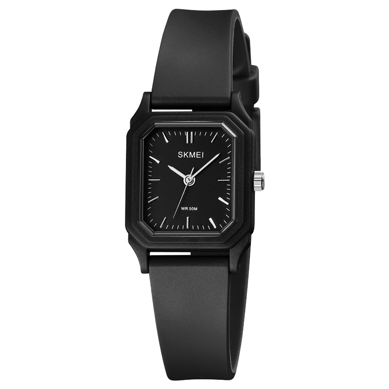 Купити Жіночий годинник Skmei 1651BKBK All Black — класична кварцова модель у прямокутному корпусі