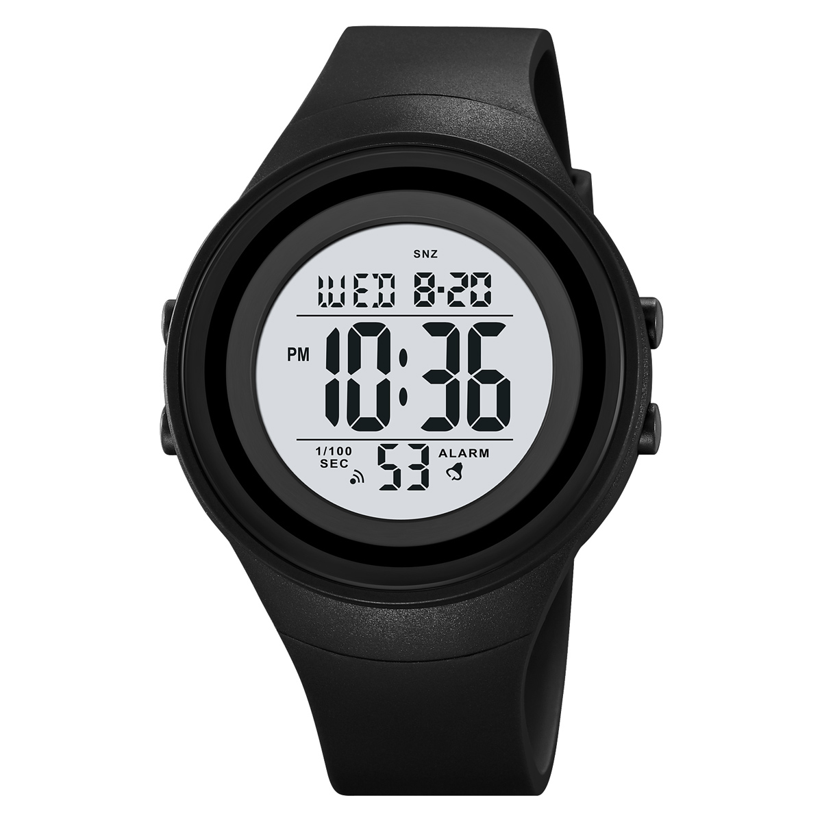 Купити Чоловічий спортивний годинник Skmei 2093BKWT Black-White з електронним циферблатом та підсвічуванням