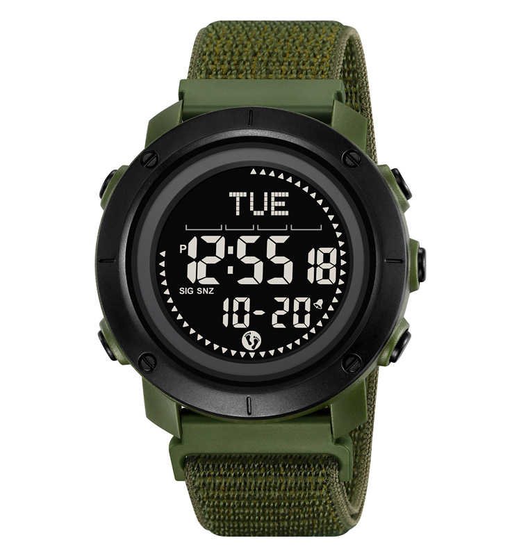 Чоловічий тактичний годинник Skmei 2620NAG Army Green з компасом та крокоміром