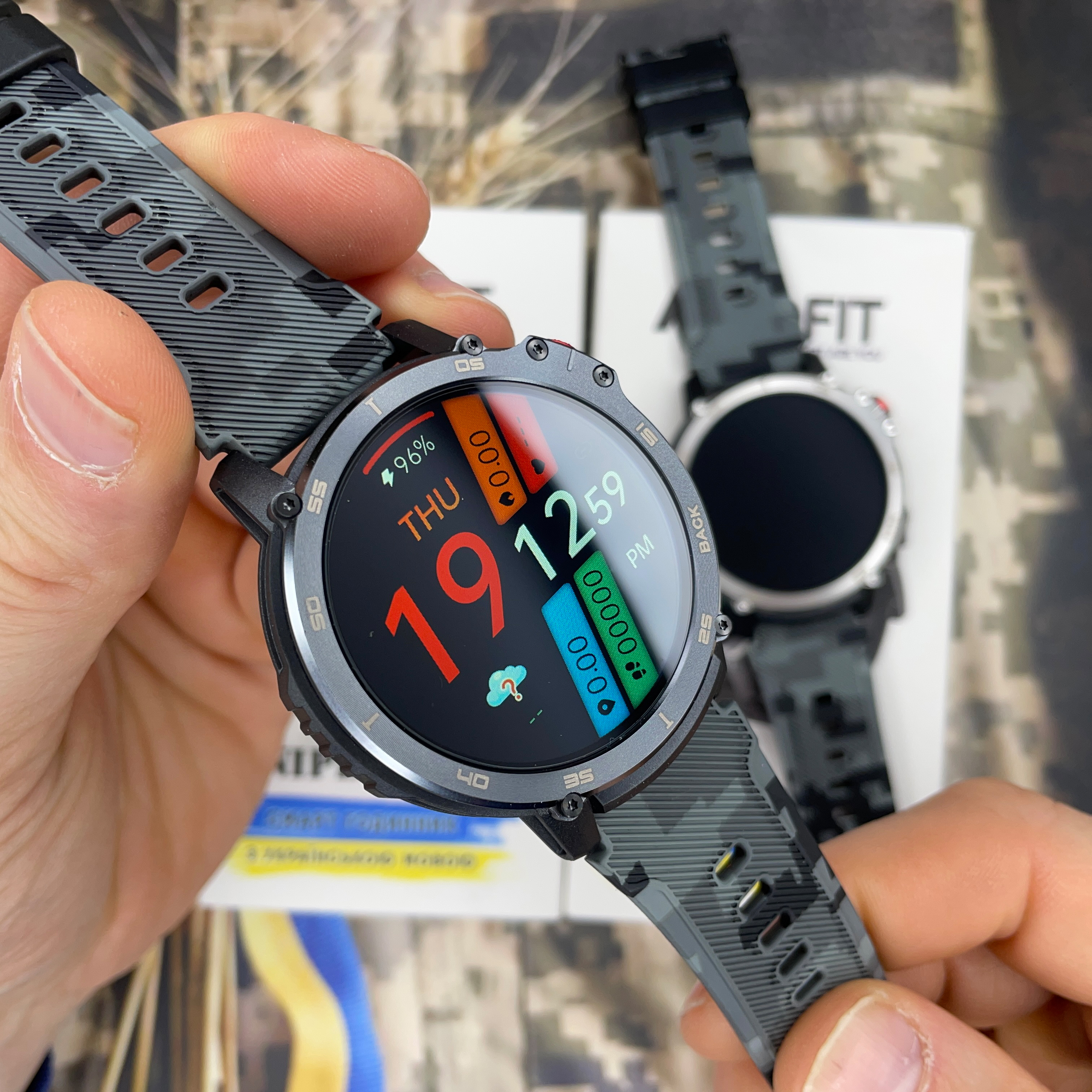Купити Розумний годинник Modfit Sniper Pro All Black 41 мм (1077-0218) — Чоловічий смарт-годинник з IP68 та Bluetooth 5.1