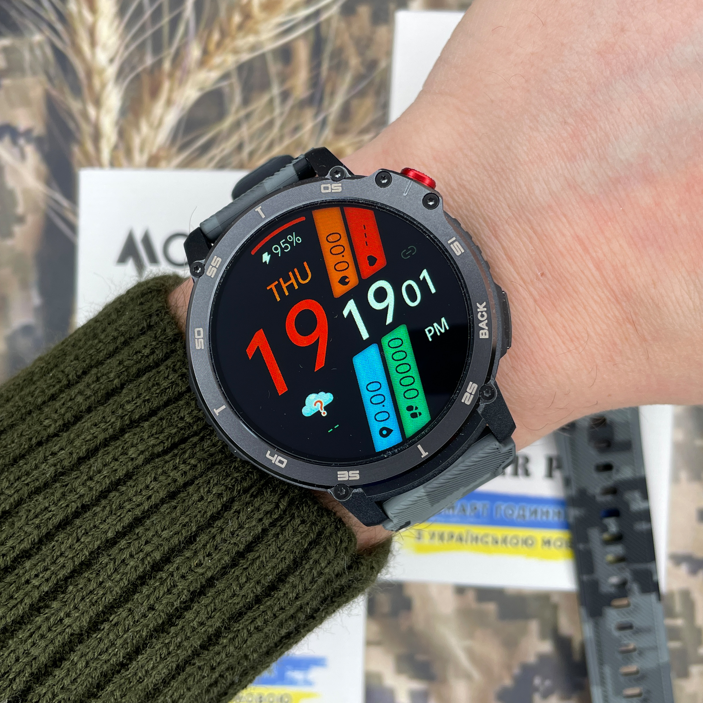 Купити Розумний годинник Modfit Sniper Pro All Black 41 мм (1077-0218) — Чоловічий смарт-годинник з IP68 та Bluetooth 5.1