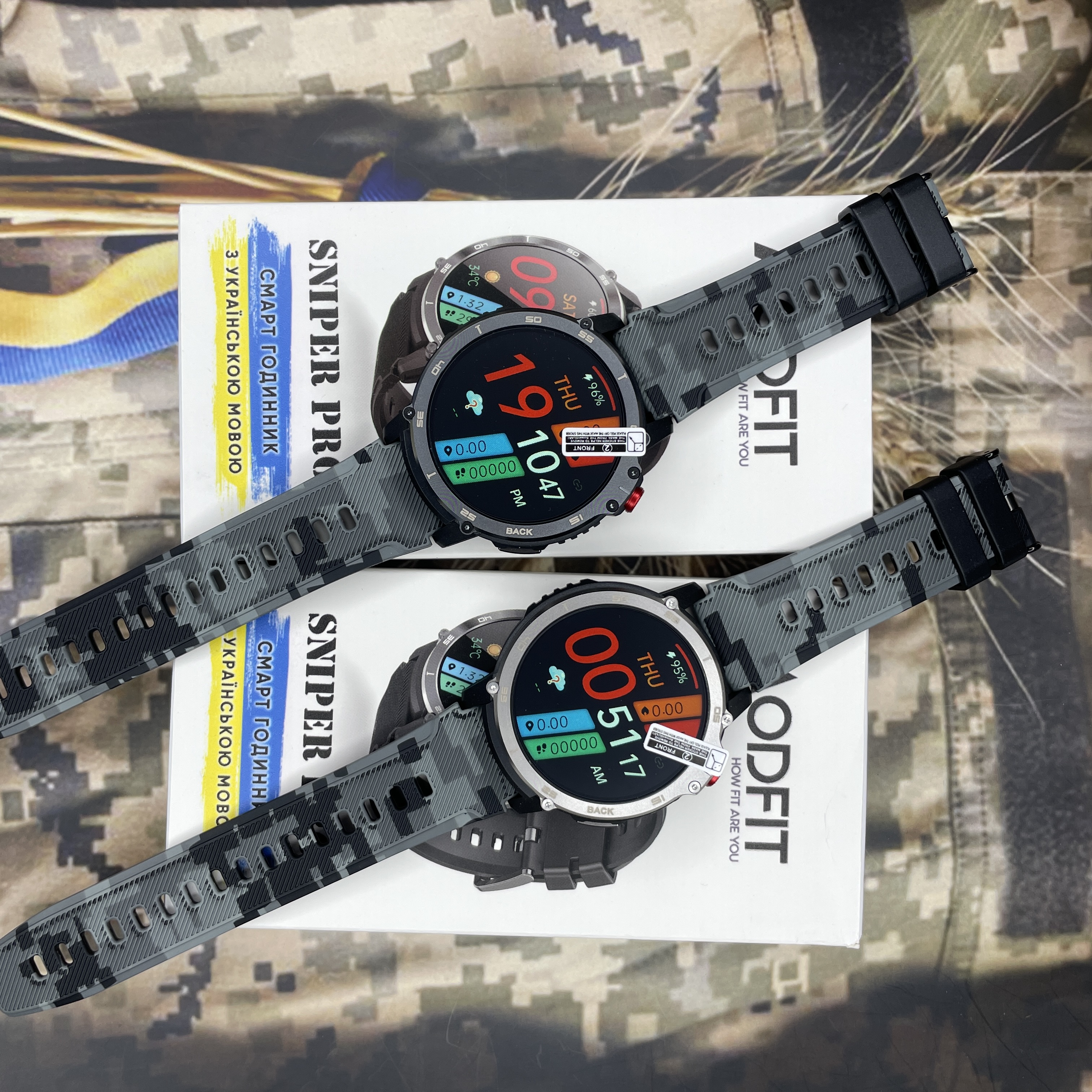 Купити Розумний годинник Modfit Sniper Pro All Black 41 мм (1077-0218) — Чоловічий смарт-годинник з IP68 та Bluetooth 5.1