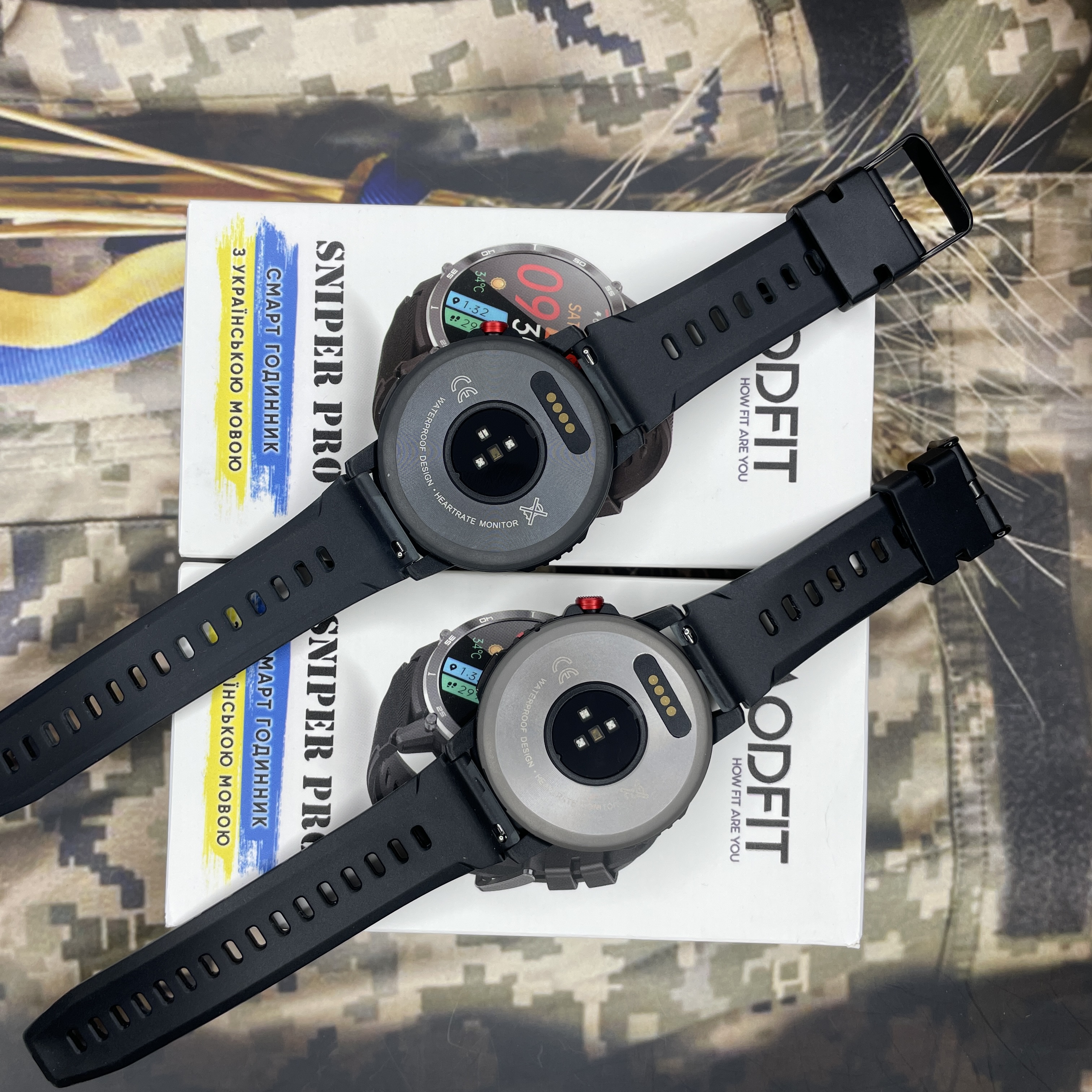 Купити Розумний годинник Modfit Sniper Pro All Black 41 мм (1077-0218) — Чоловічий смарт-годинник з IP68 та Bluetooth 5.1