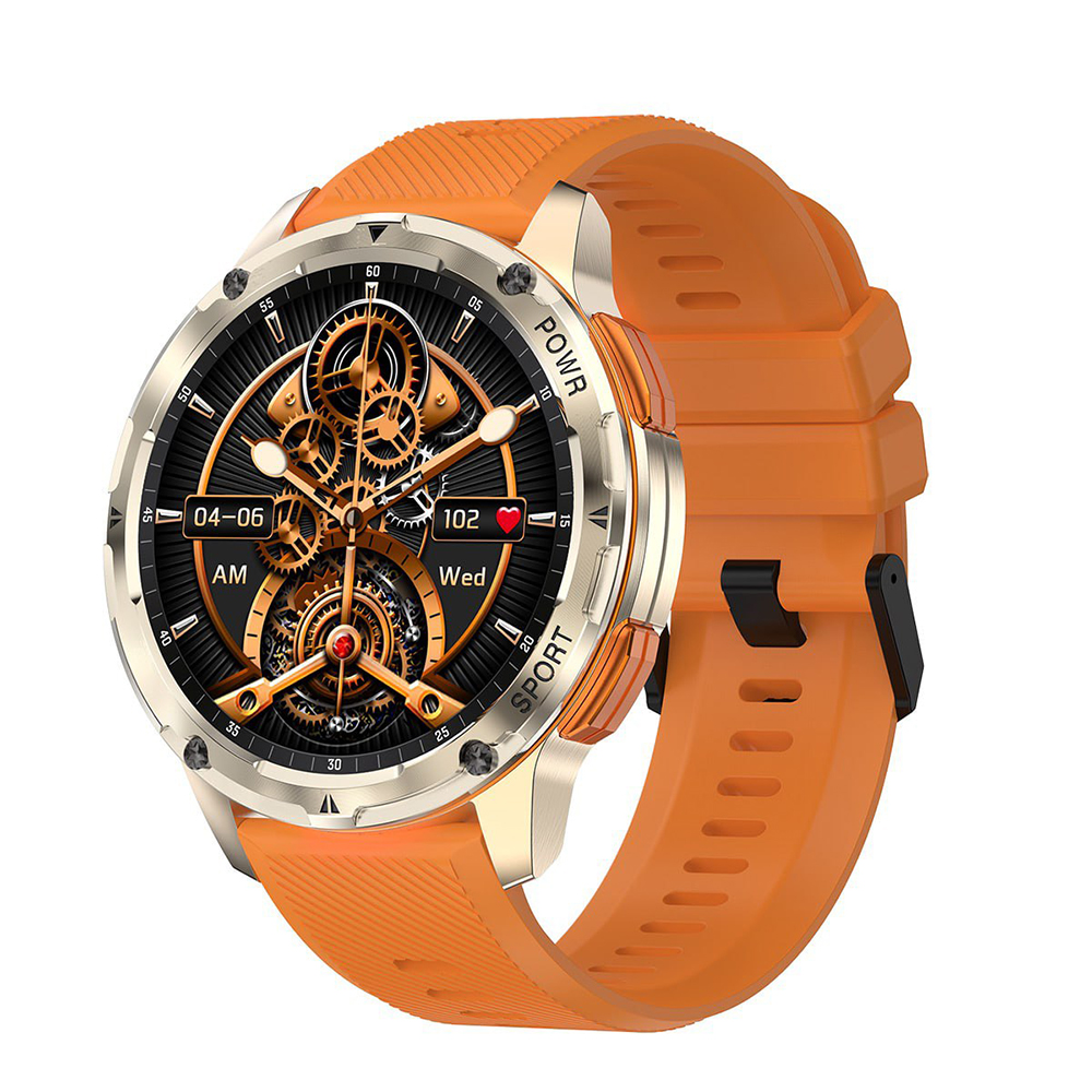Купити Розумний годинник Modfit Base T2 Gold-Orange зі спортивним ремінцем та AMOLED-дисплеєм