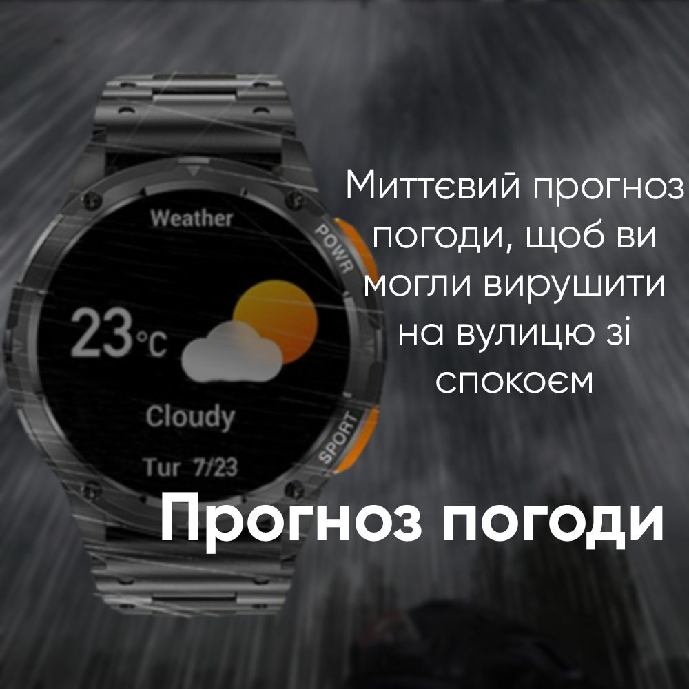 Купити Розумний годинник Modfit Base T2 Gold-Orange зі спортивним ремінцем та AMOLED-дисплеєм
