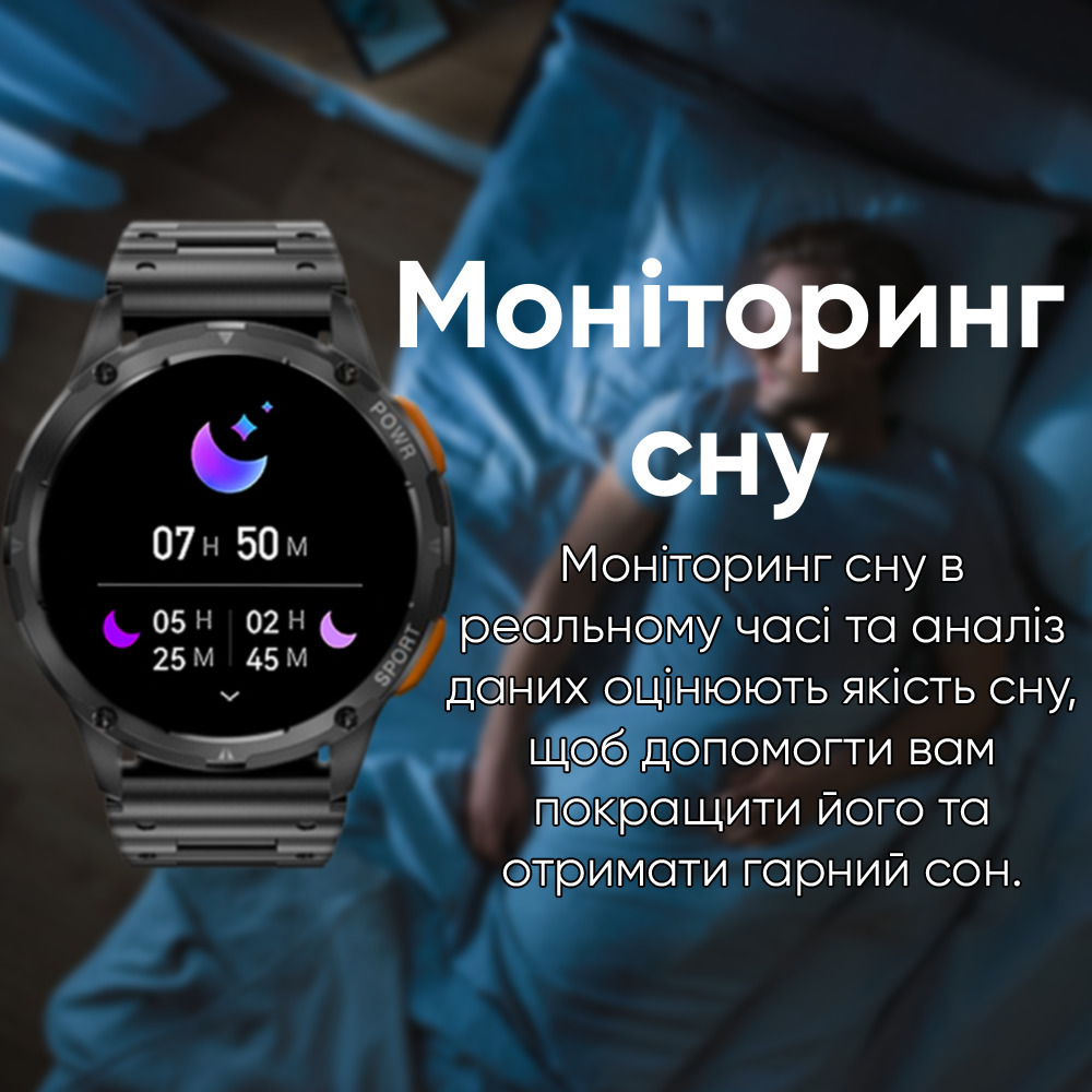 Купити Розумний годинник Modfit Base T2 Gold-Orange зі спортивним ремінцем та AMOLED-дисплеєм