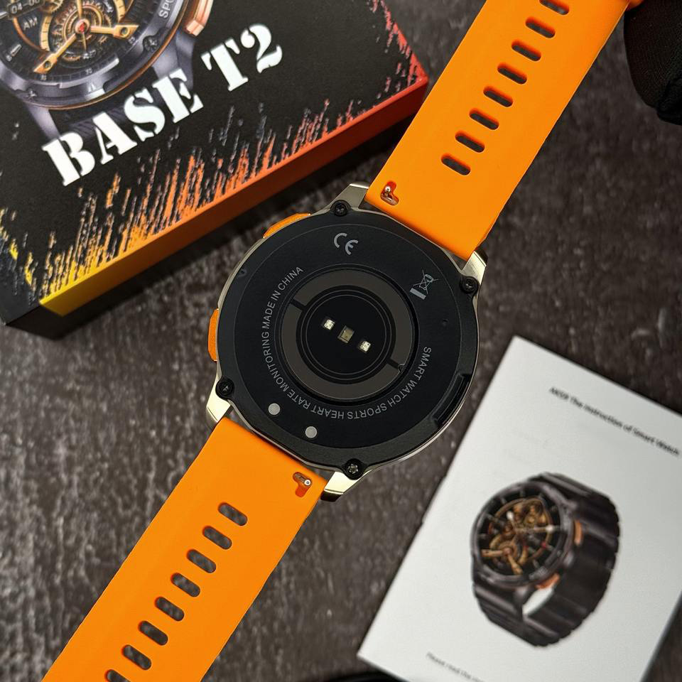 Купити Розумний годинник Modfit Base T2 Gold-Orange зі спортивним ремінцем та AMOLED-дисплеєм