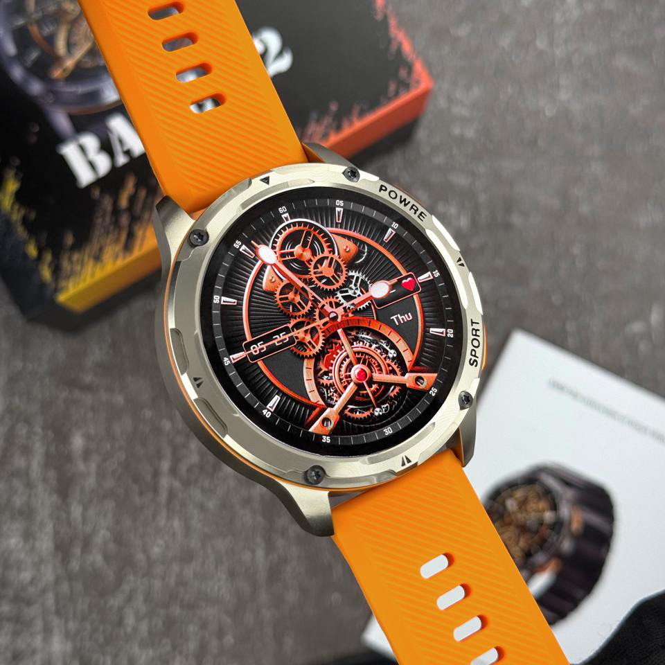 Купити Розумний годинник Modfit Base T2 Gold-Orange зі спортивним ремінцем та AMOLED-дисплеєм