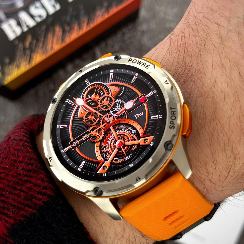 Купити Розумний годинник Modfit Base T2 Gold-Orange зі спортивним ремінцем та AMOLED-дисплеєм