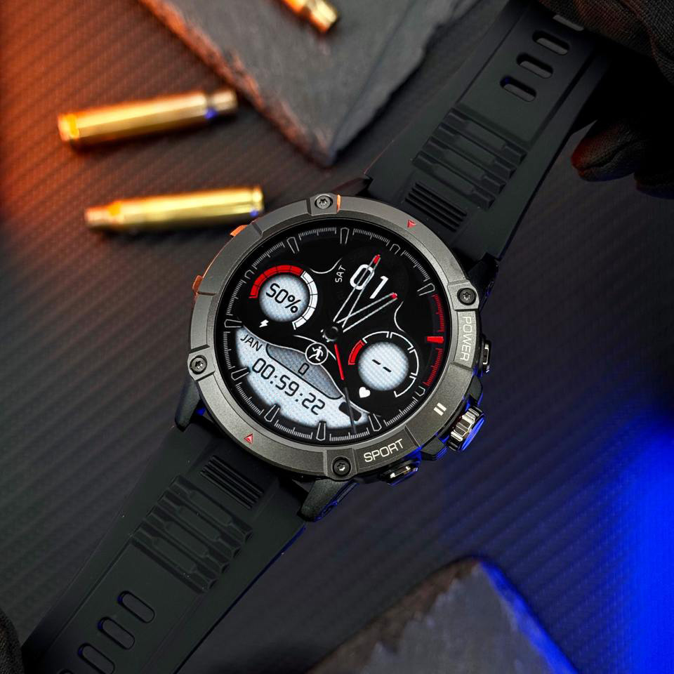 Купити Чоловічий розумний годинник Modfit Expedition Compass Black з вбудованим компасом та вологозахистом IP68