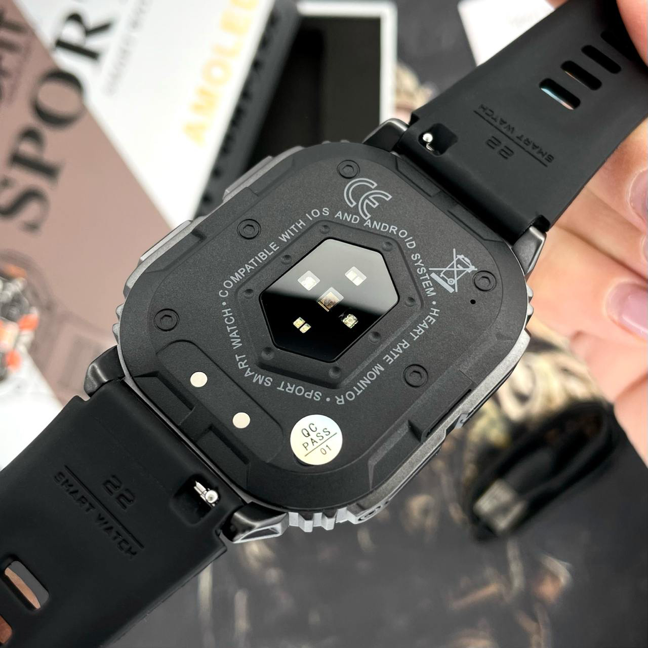 Купити Чоловічий розумний годинник Modfit Navi Compass Black з AMOLED дисплеєм та компасом