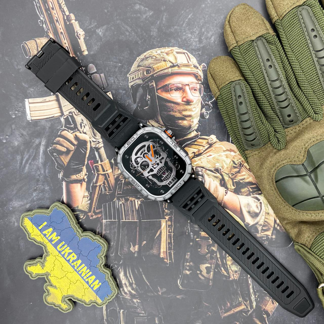 Купити Розумний годинник Modfit Navi Compass Ultra Black з AMOLED дисплеєм та компасом (1077-0303)
