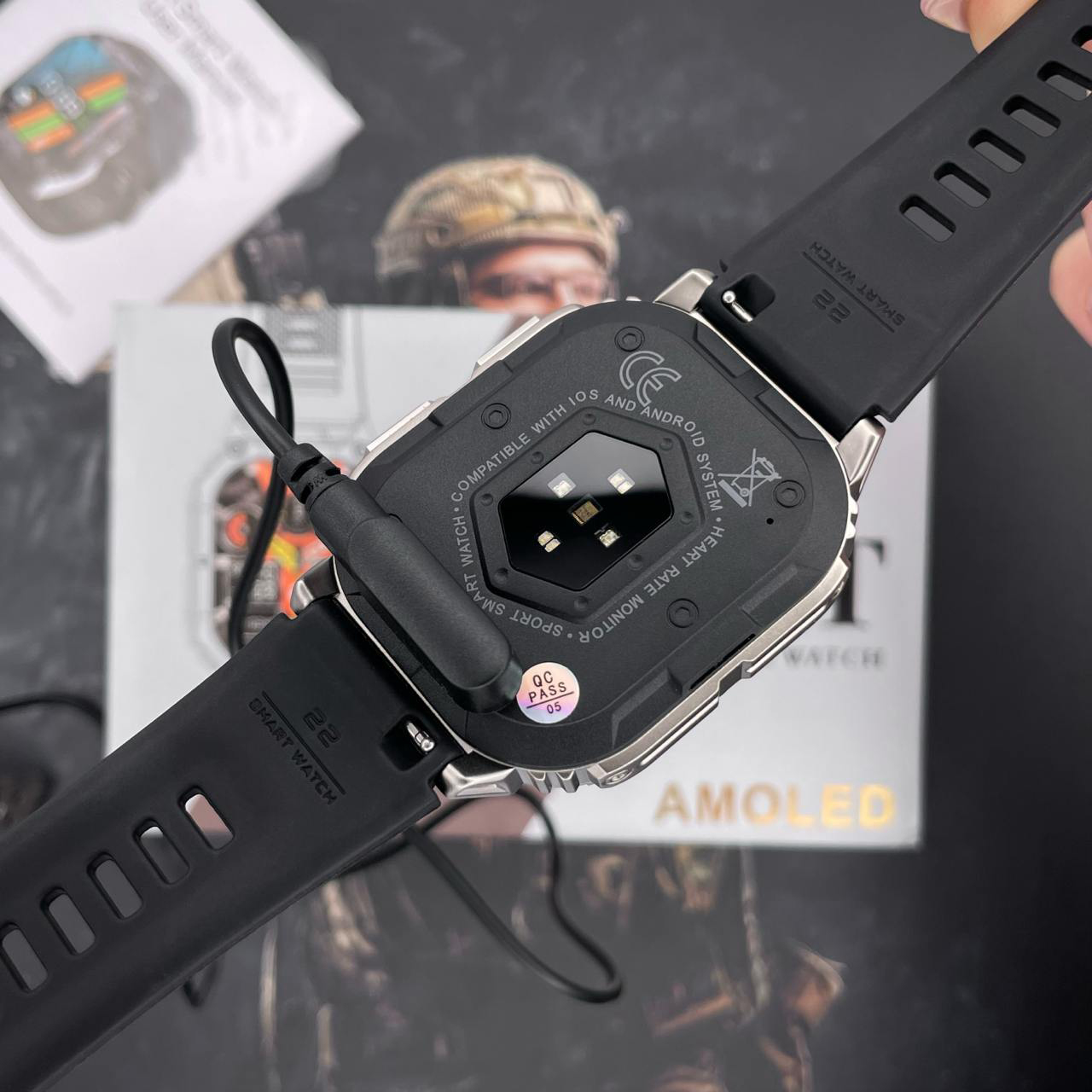 Купити Розумний годинник Modfit Navi Compass Silver-Black з AMOLED дисплеєм та вбудованим компасом