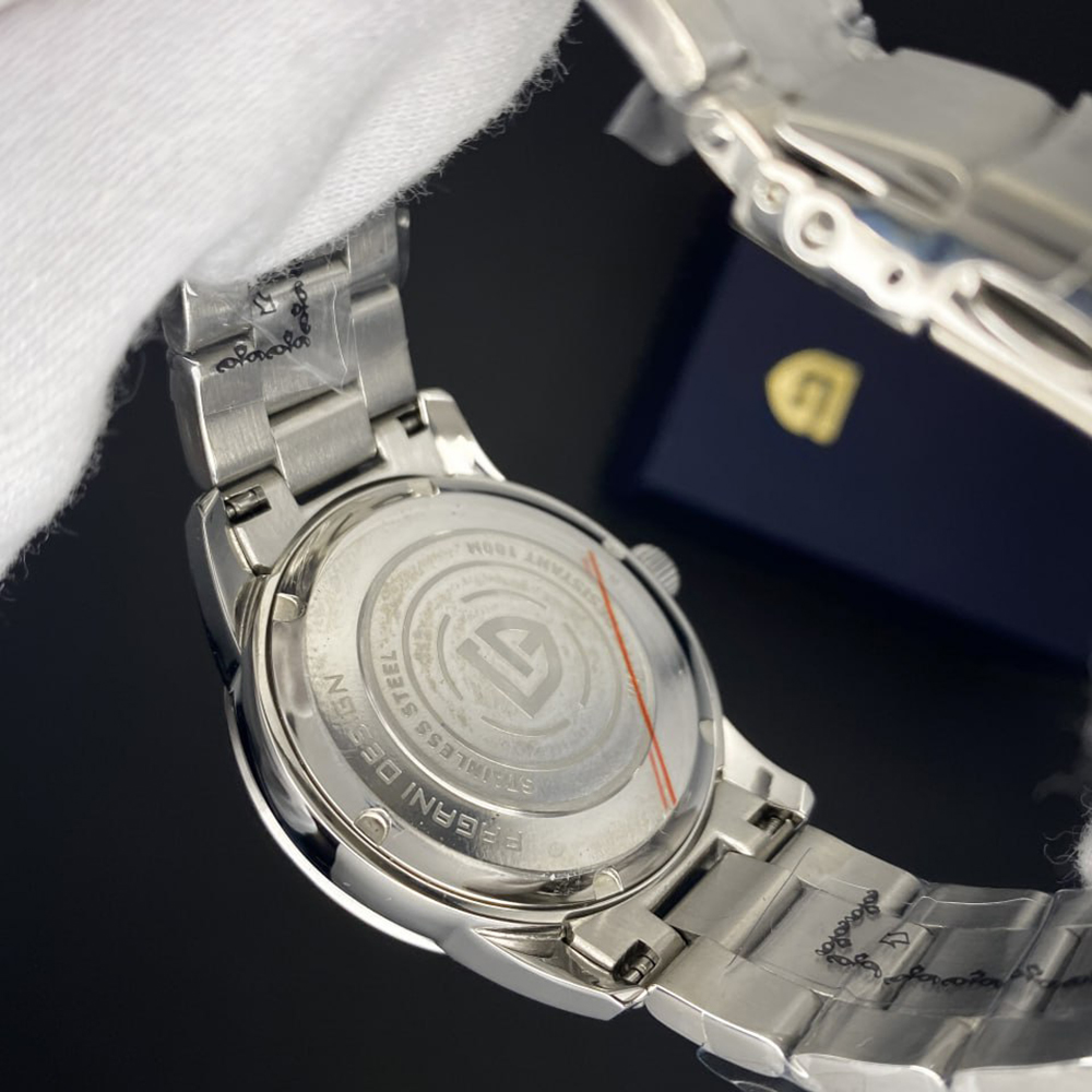 Купити Чоловічий годинник Pagani Design PD-1734 Silver-Black з сапфіровим склом та механізмом SEIKO VH31