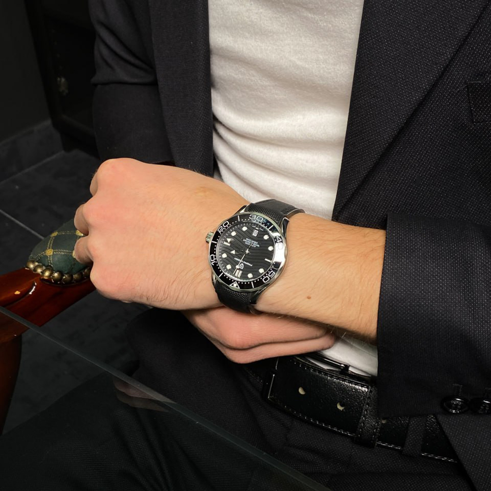 Чоловічий годинник Pagani Design PD-1685 Silver-Black з сапфіровим склом та механізмом SEIKO NH35A