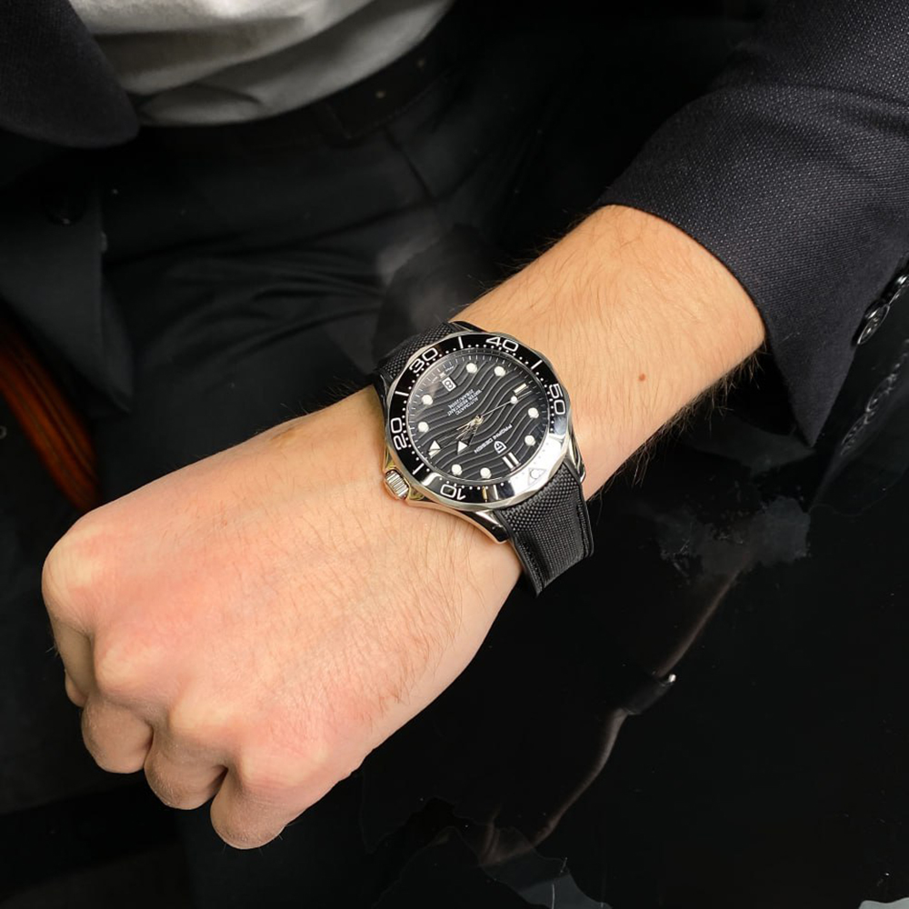 Чоловічий годинник Pagani Design PD-1685 Silver-Black з сапфіровим склом та механізмом SEIKO NH35A
