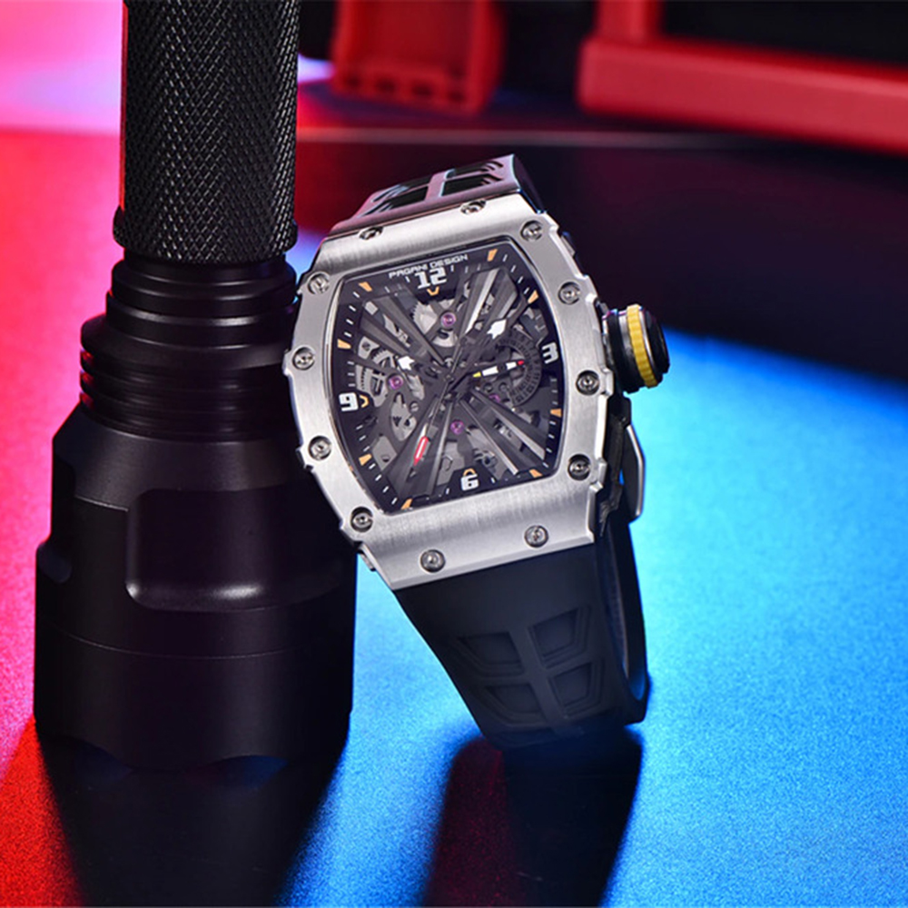 Чоловічий годинник Pagani Design PD-1738 Silver-Black з сапфіровим склом та японським механізмом SEIKO
