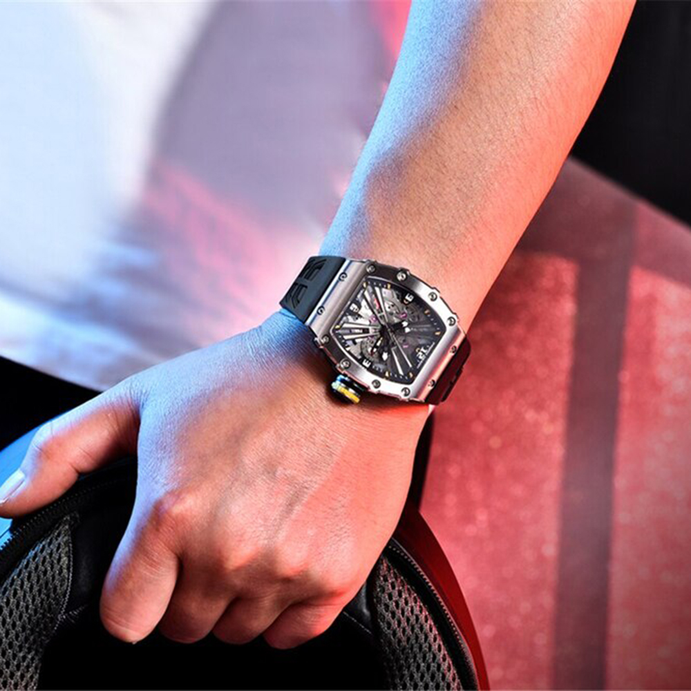 Чоловічий годинник Pagani Design PD-1738 Silver-Black з сапфіровим склом та японським механізмом SEIKO