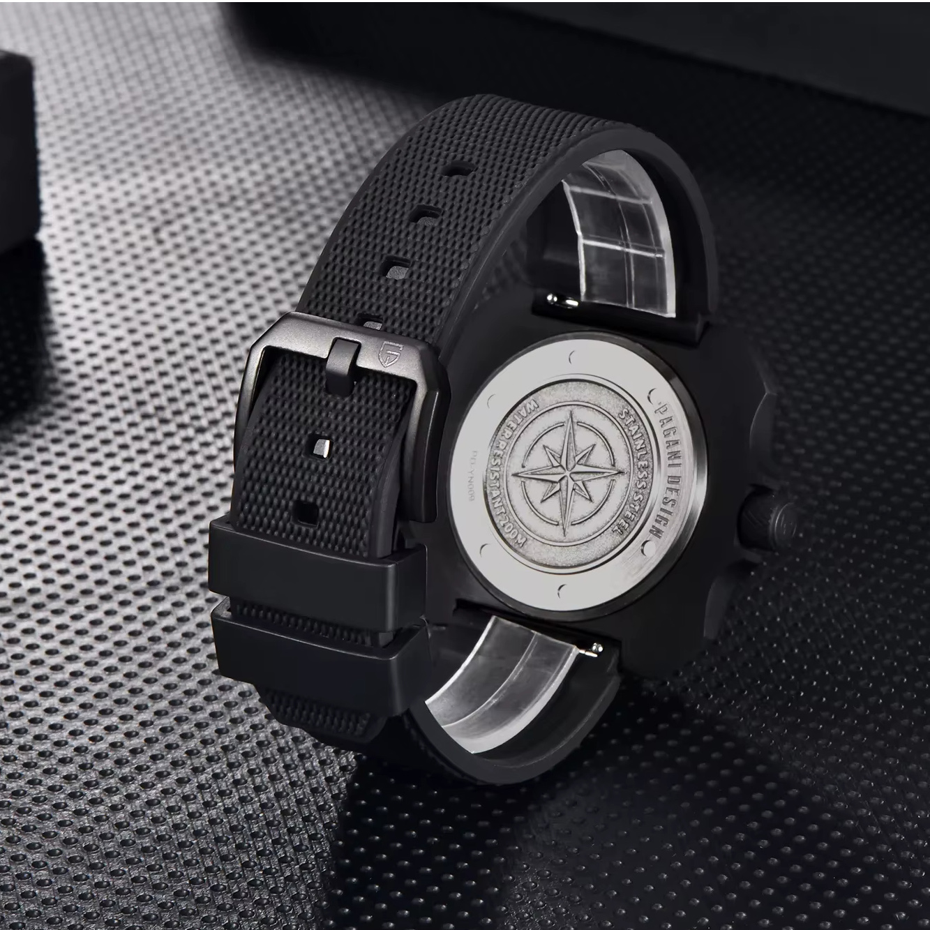 Купити Чоловічий годинник Pagani Design PD-YN009 Black-Camo Blue з сапфіровим склом та механізмом Seiko NH35