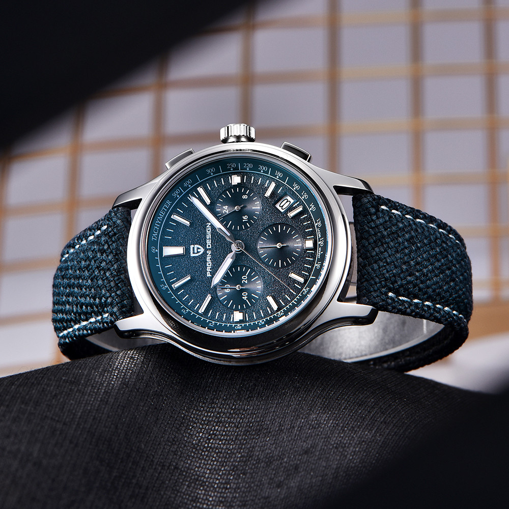 Купити Чоловічий годинник Pagani Design PD-1781 Blue-Silver-Blue з сапфіровим склом та хронографом