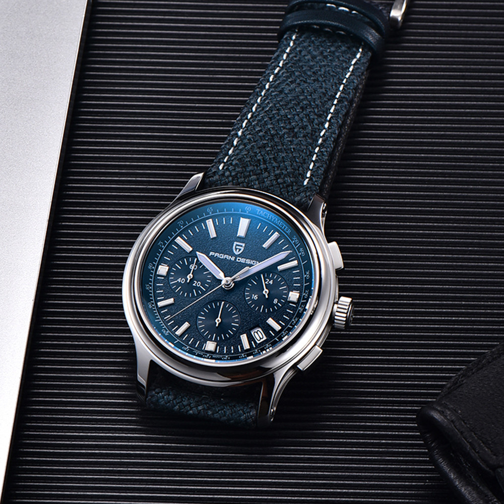 Купити Чоловічий годинник Pagani Design PD-1781 Blue-Silver-Blue з сапфіровим склом та хронографом