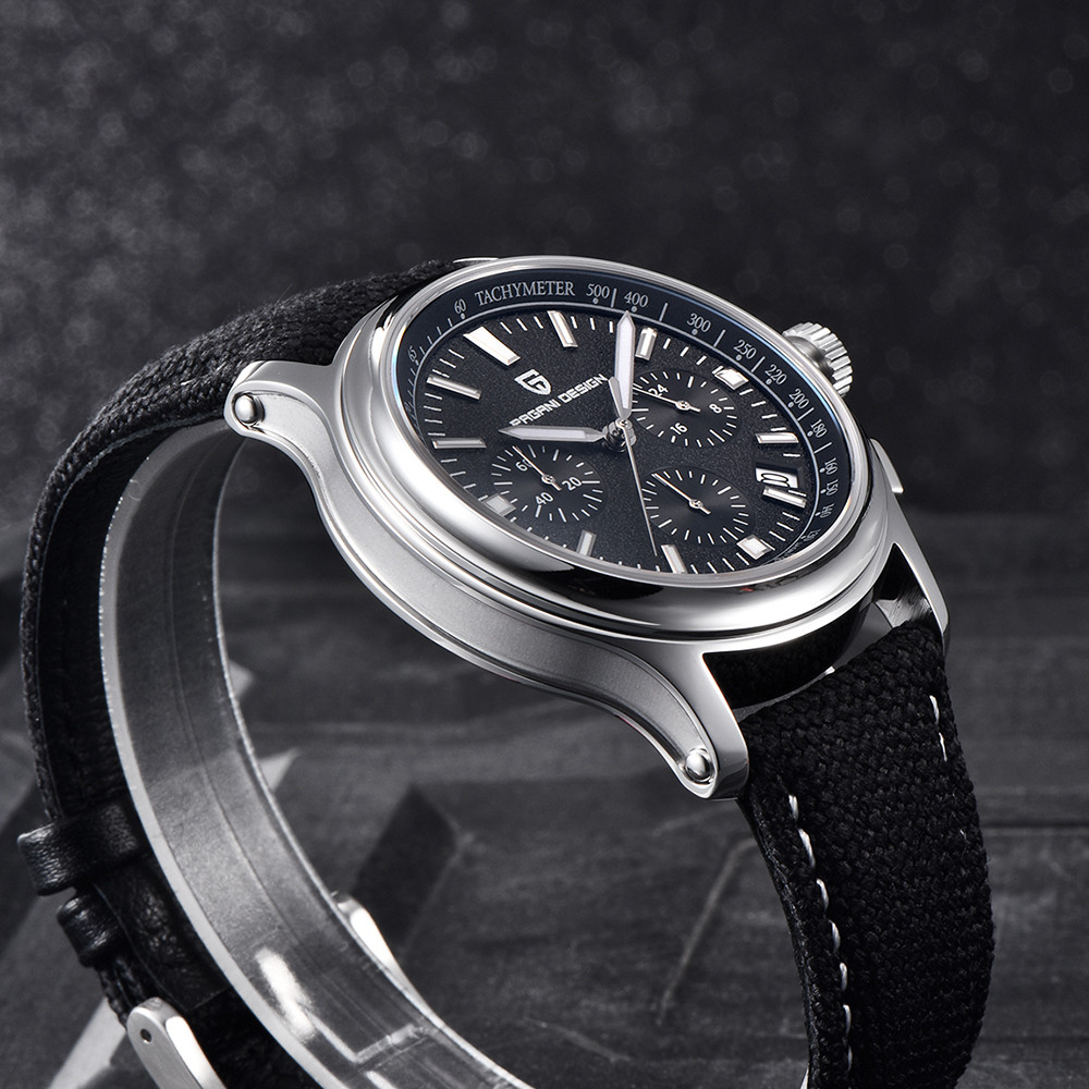 Купити Чоловічий годинник Pagani Design PD-1781 Black-Silver-Black з сапфіровим склом та хронографом