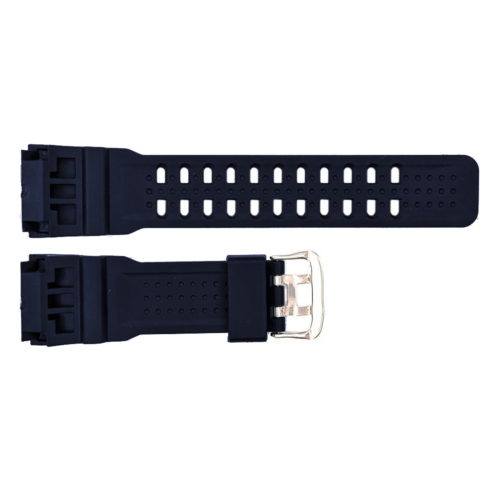 Купити Ремінець для годинника Skmei 1283/1277/1384BK Black, чорний каучуковий браслет 25.5 см