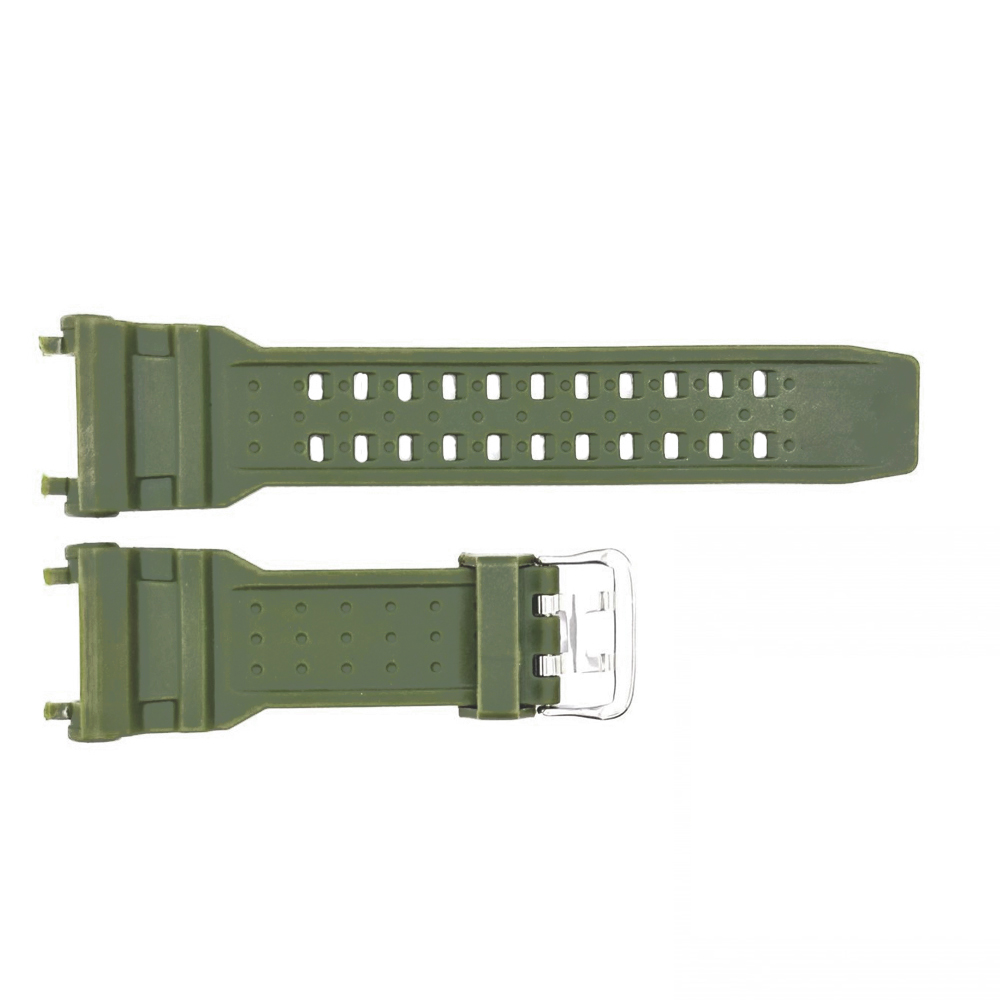 Купити Ремінець для годинника Skmei 1343AG Army Green зелений каучуковий 26 см