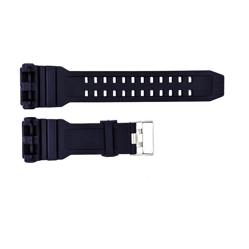 Купити Ремінець для годинника Skmei 1818BK Black чорний каучуковий, довжина 26.5 см (1051-0508)