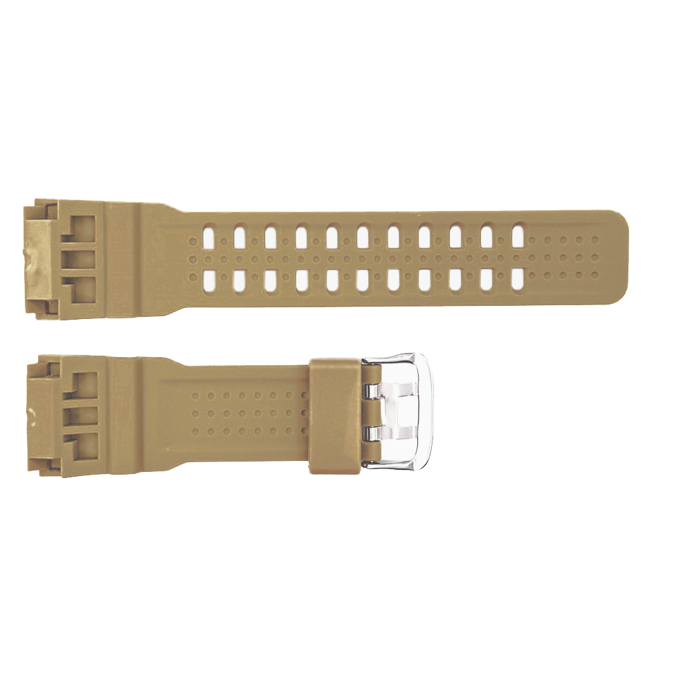 Купити Ремінець для годинника Skmei 1283/1277/1384KH Khaki каучуковий, довжина 25.5 см (1051-0529)