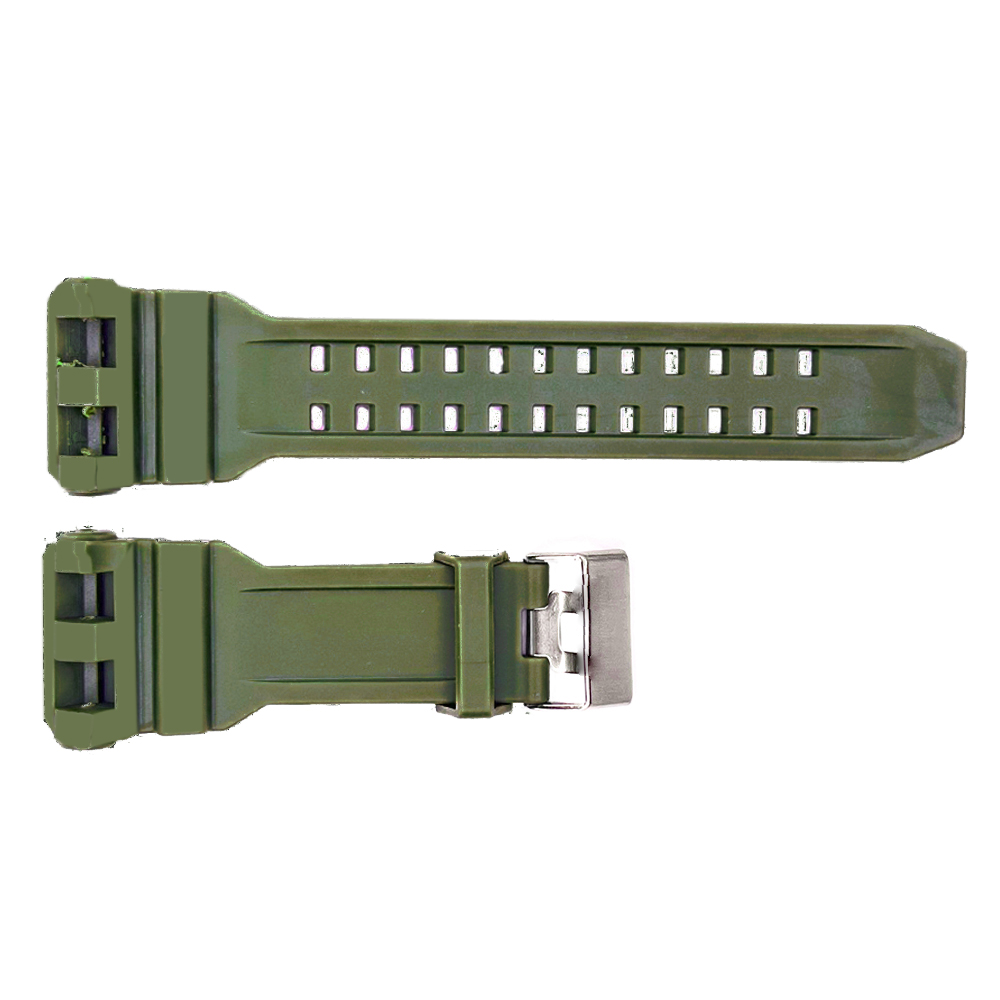 Купити Ремінець для годинника Skmei 1520AG Army Green, каучуковий браслет 26.5 см для Skmei 1520