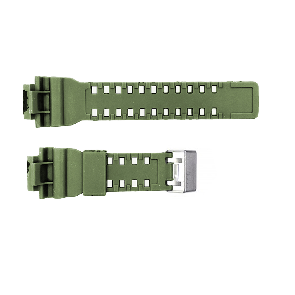 Купити Ремінець для годинника Skmei 1688CMGN Camo Green камуфляжний каучуковий 27.5 см