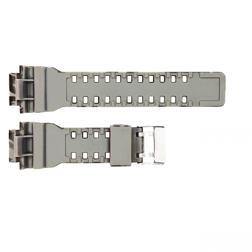 Купити Ремінець для годинника Skmei 1688CMGY Camo Gray каучуковий сірий камуфляж 27.5 см