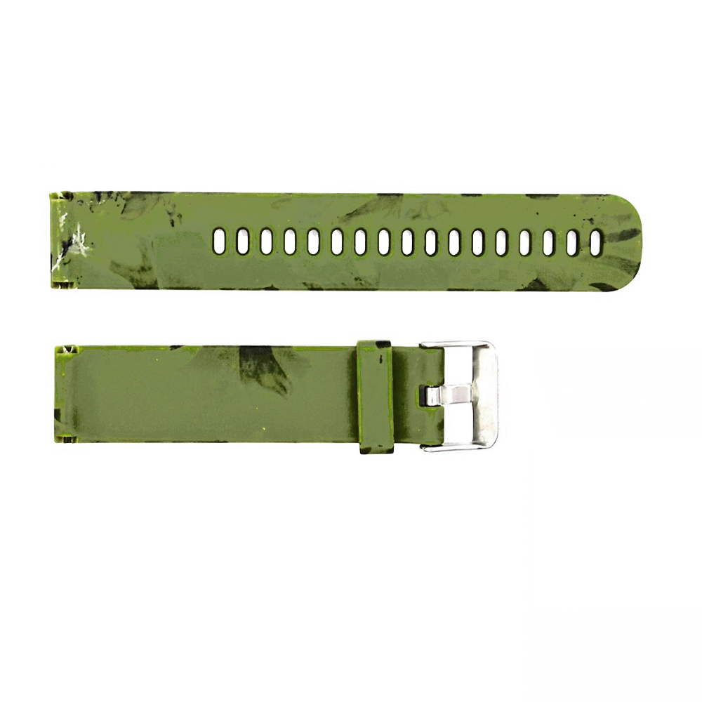 Купити Ремінець для годинника Skmei 1893CMGN Camo Green 20 мм каучуковий камуфляжний